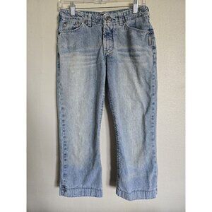 Silver Jeans Co. Light Wash Denim Jeans Cropped Cuffed Hem Casual Vintage